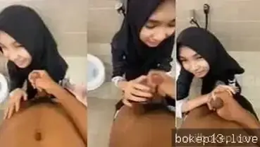 Ejakulasi Di Wajah Sahabat Seksi Di Kamar Mandi Sekolah